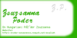 zsuzsanna poder business card